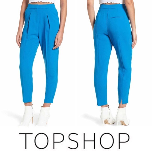 ⭐️HPx2⭐️NWT Topshop Blue Dress Pants - Picture 16 of 16